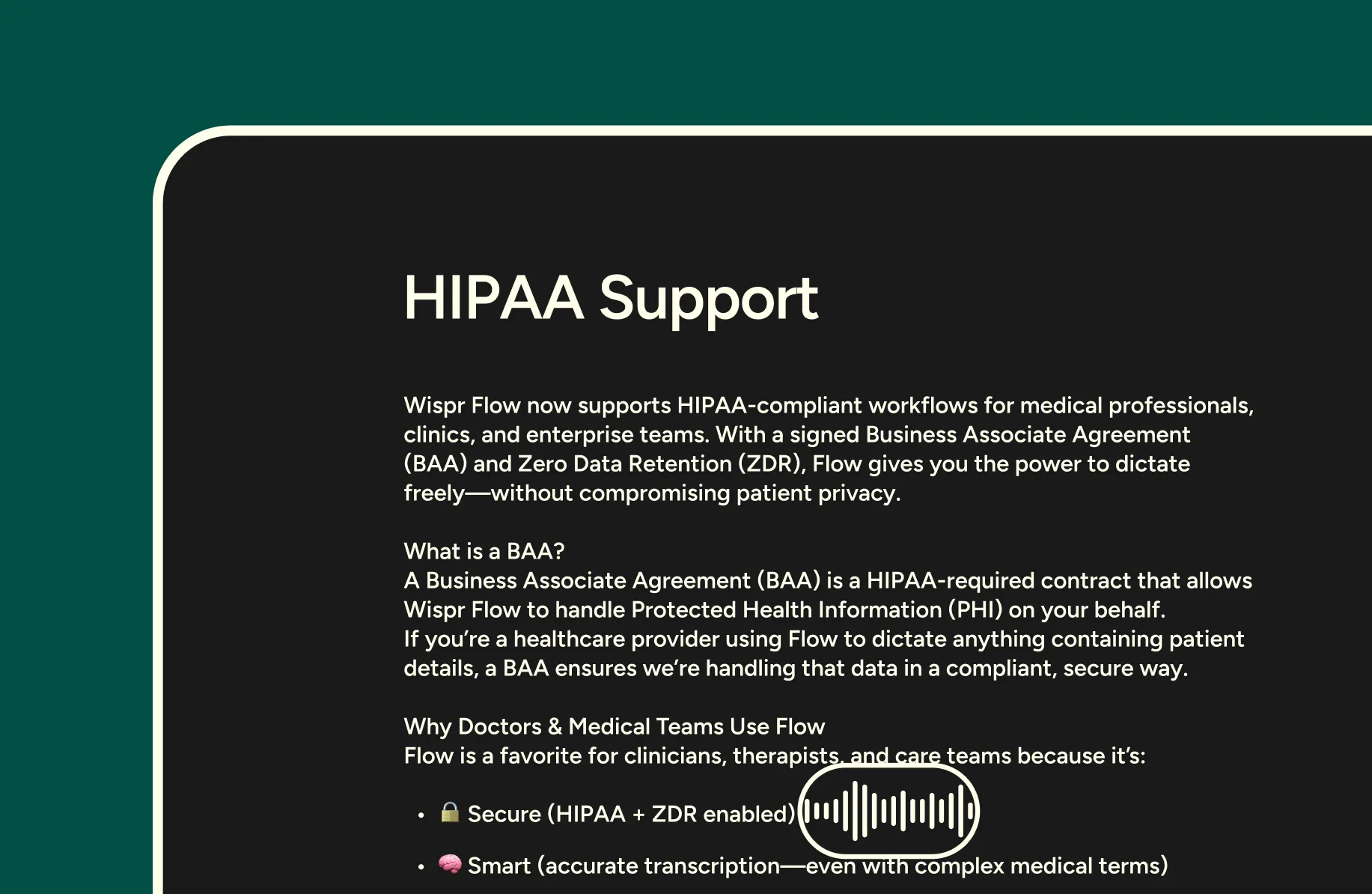HIPAA compliance support image
